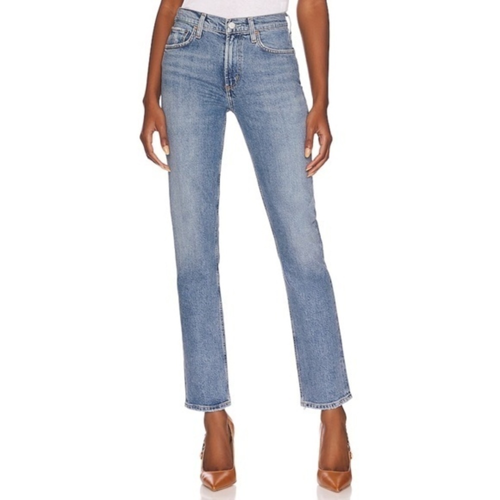 Agolde Lyle Low Rise Slim in Hour Organic Cotton Blend Size 23